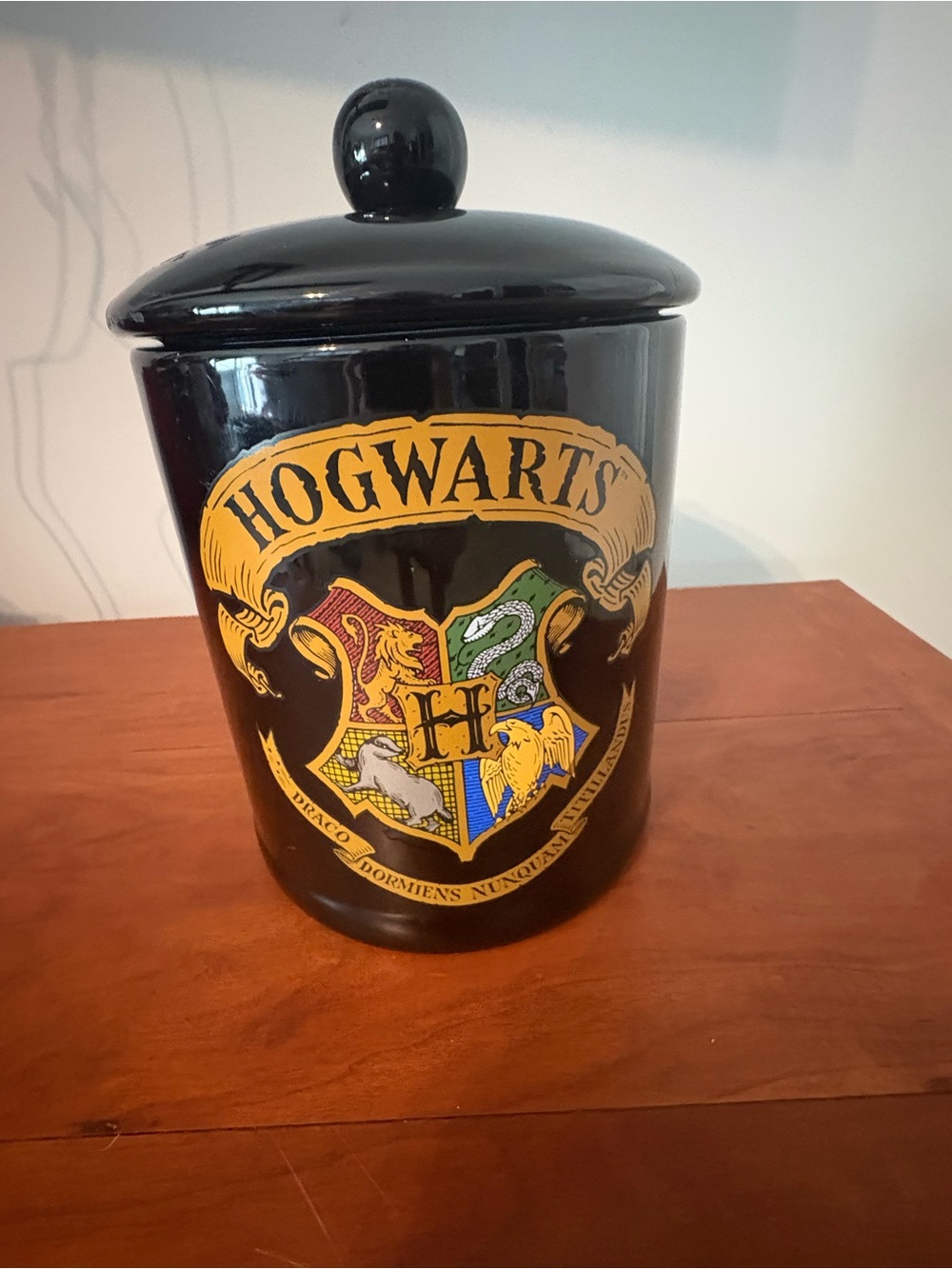Harry Potter Hogwarts Ceramic Canister in Black